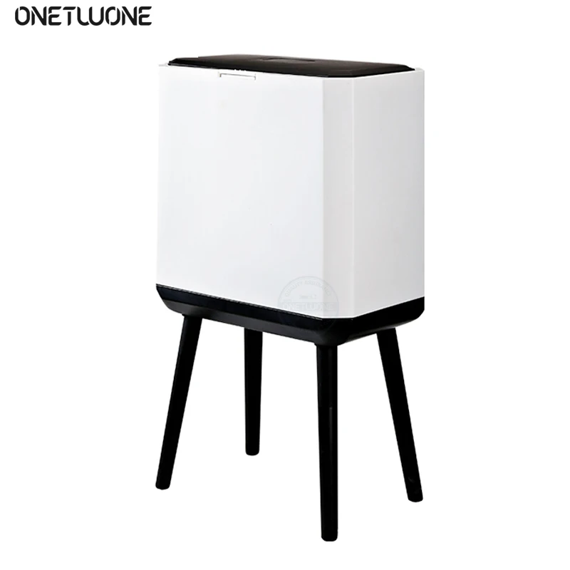 

Large capacity Press trash can Household Increase height vertical kitchen trash can Cupboard organizer Plastic Garbage Bin