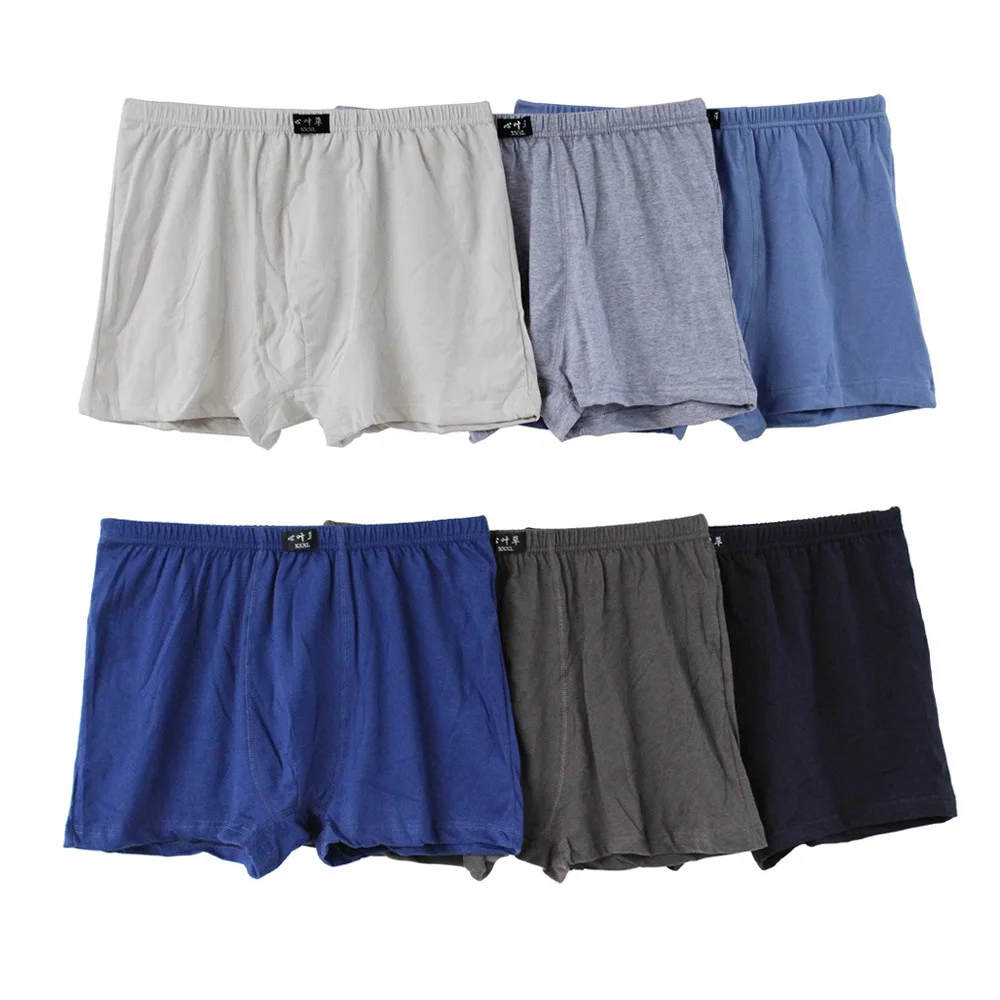 Middle-aged And Elderly Men Knitting Cotton Boxer Panties Plus Fat Increase Male Gao Waist | Мужская одежда