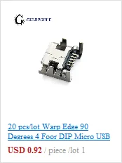 30 шт./партия основа край 5 Pin Тип B SMT Micro USB разъем Плоский порт Джек хвост штепсельная Вилка терминалы для samsung huawei