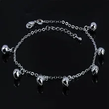 Новинка, стильный браслет на ногу с перекрестной цепочкой и сердечком, Европейский и американский стиль, женские Украшения для ног, гальваническое покрытие, 925 пробы, аксессуары