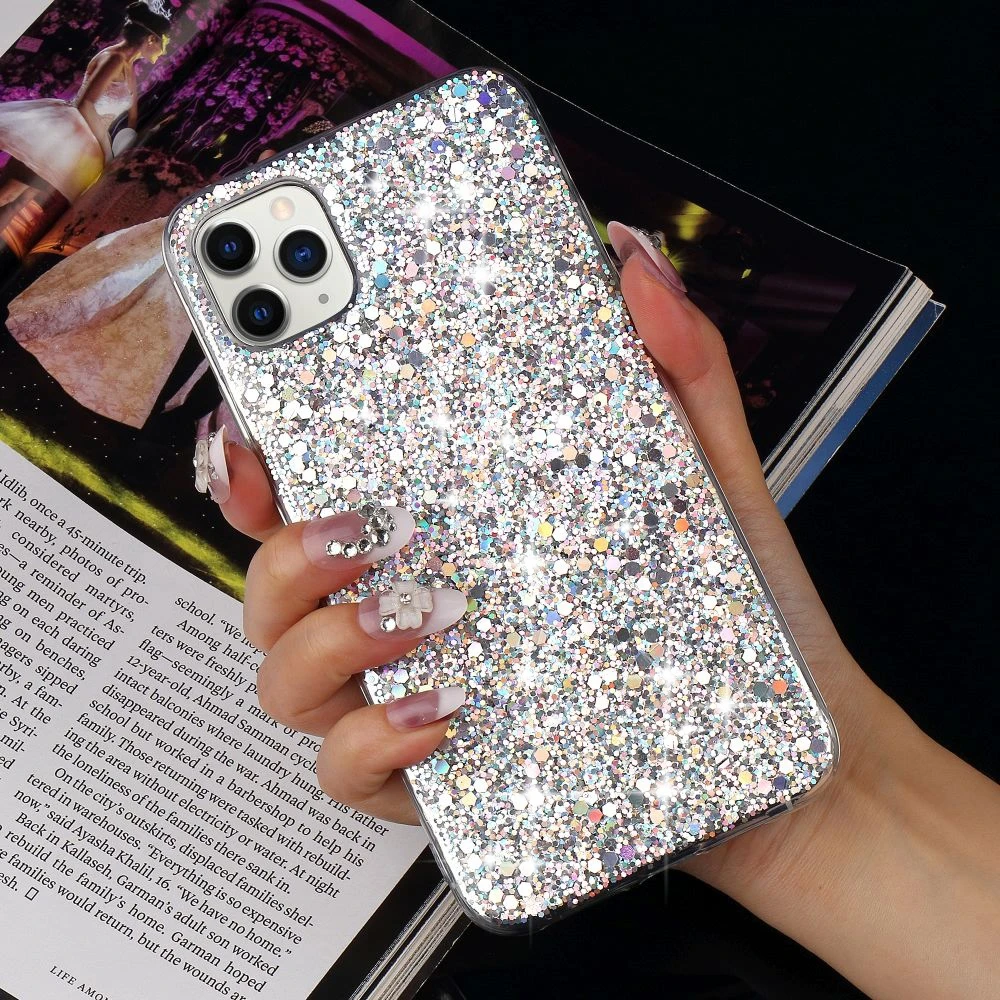 LAPOPNUT Luxury Glitter Sequins Soft Shockproof Silicone Case Cover for IPhone 11 Pro Xr Xs Max X 8 7 Plus 6 6s 5 5s SE 2020 12 LAPOPNUT Luxury Glitter Sequins Soft Shockproof Silicone Case Cover for IPhone 11 Pro Xr Xs Max X 8 7 Plus 6 6s 5 5s SE 2020 12
