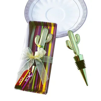 

Cactus Red Wine Bottle Stopper Vacuum Sealed Reusable Plug Caps Wedding Wedding as decorative stoppers