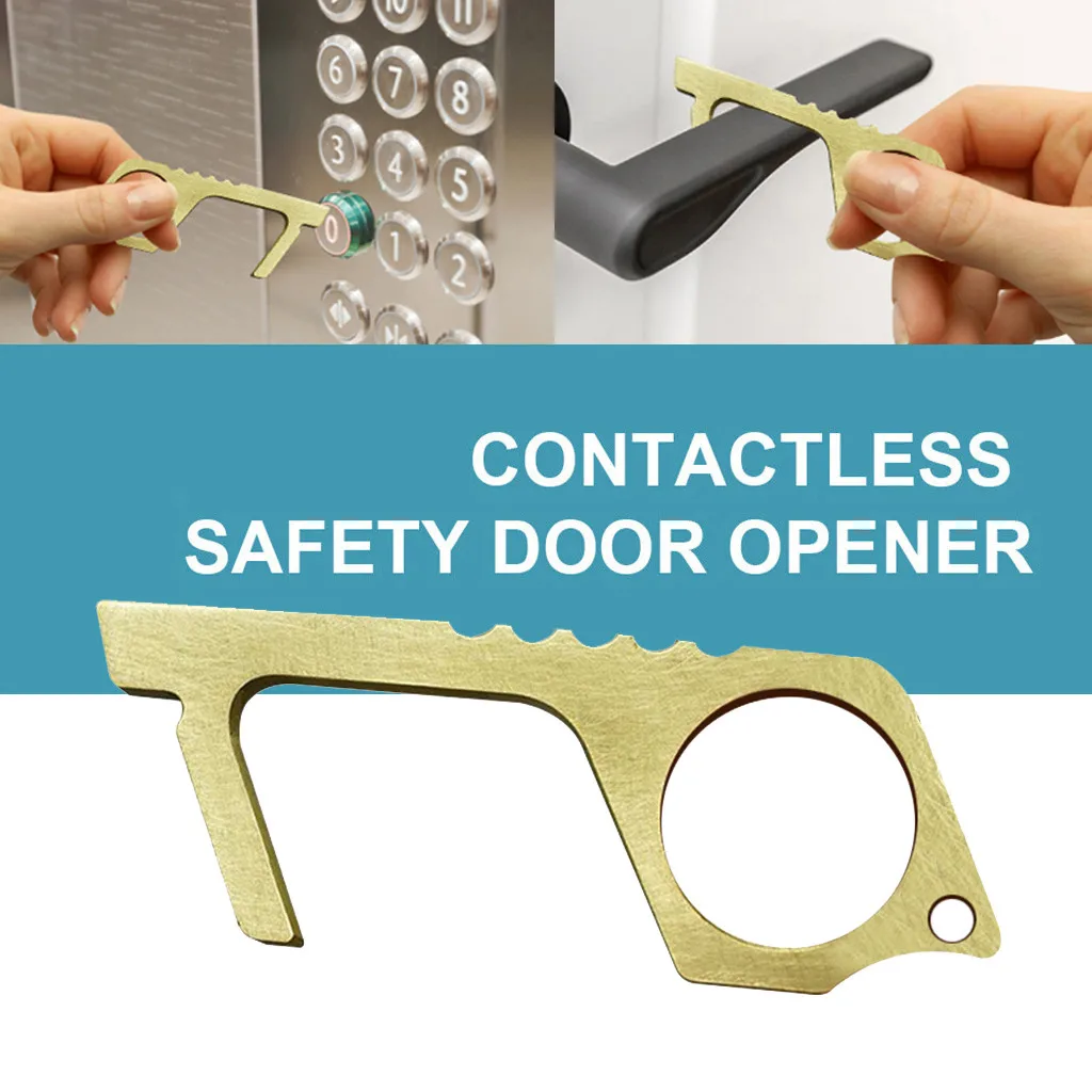 

Elevator Button Contactless Tool The Safe And Easy Way To Avoide Germs-Contactless No-Touch Protect Safety Isolation Brass Key