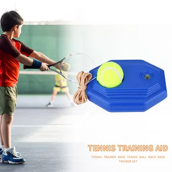 

Self-study Tennis Trainer Rebound Ball with Baseboard Exercise Sports Sparring Device Tennis Training Equipment Blue
