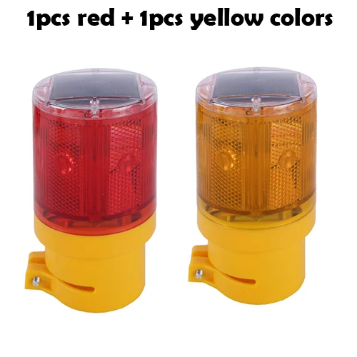 1pc Plastic Solar LED Emergency Warning Flash Light Alarm Lamp Traffic Road Boat Red Light 360 Degree LED Solar Strobe Warning Light
