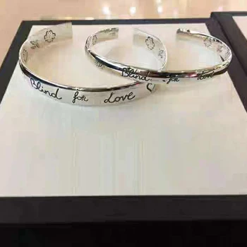 

Women Bracelet Love fearless Wide and narrow version Opening accessories S925 Sterling silver Jewelry for Girlfriend Couple gift
