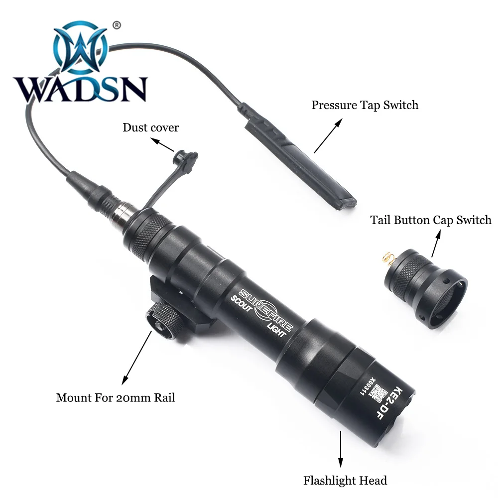 Wadsn airsoft surefir m600df duplo combustível scout