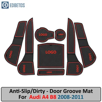 

Anti-Slip Mat For AUDI A4 B8 2008 2011 S-Line Gate Slot Coaster Anti-Dirty Door Groove Mat Car Interiors Gel Pad Rubber Mat