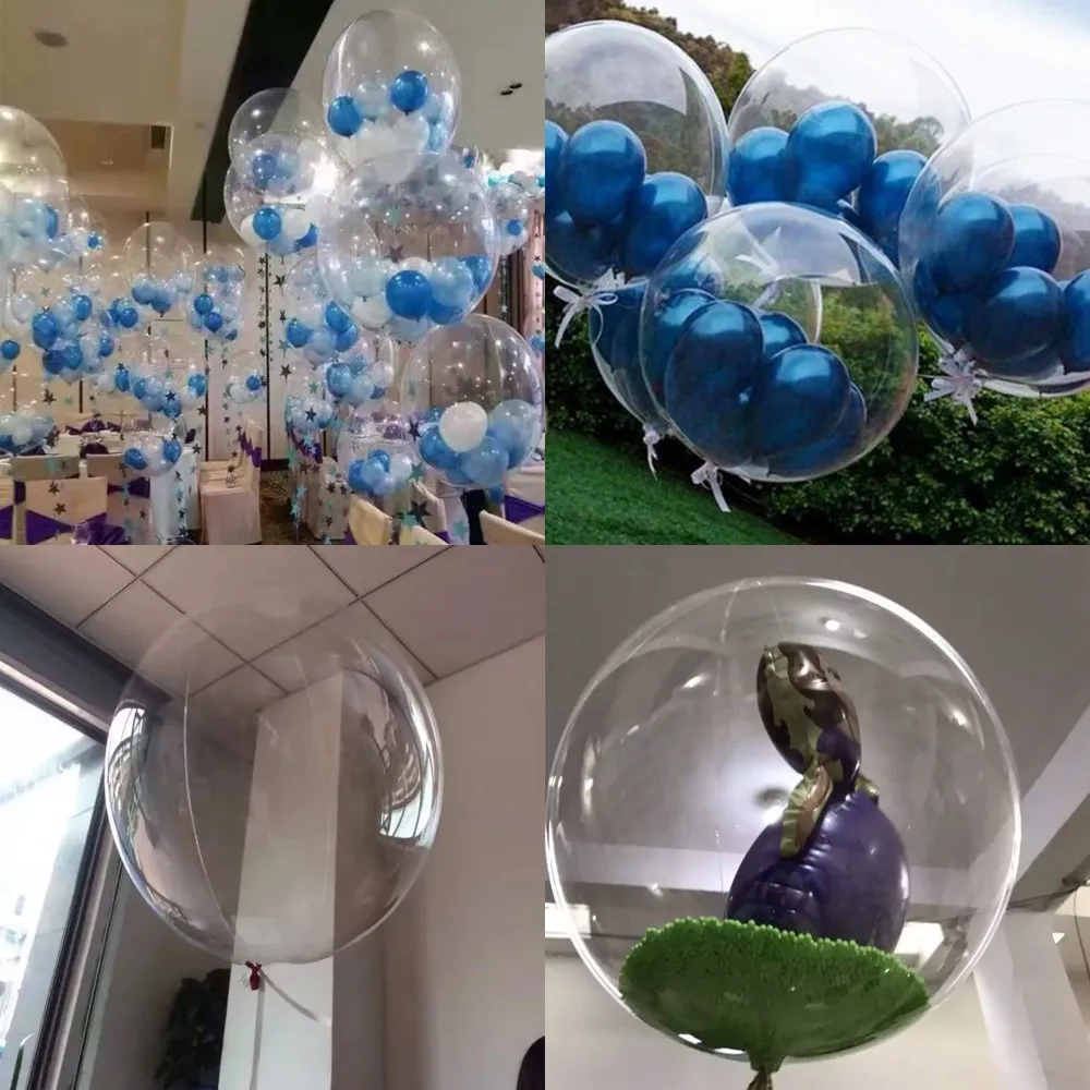 18 дюймов волнистый шар гигантский надувной шар из латекса прозрачный Круглый пузырьковый шар украшение для праздника, свадьбы, дня рождения