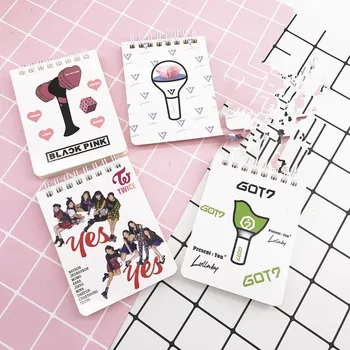 

KPOP Got7 SEVENTEEN TWICE BlackPink Notebook Alien Portable Notebook Diary Pocketbook Note Pads K-pop wholesale Displaying