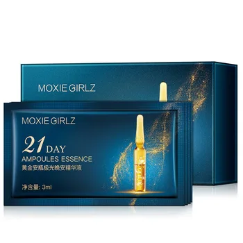 

21 Days Ampoules Essence Moisturizing Firming Skin Smooth Fine Lines Anti-aging Gold Goodnight Serum