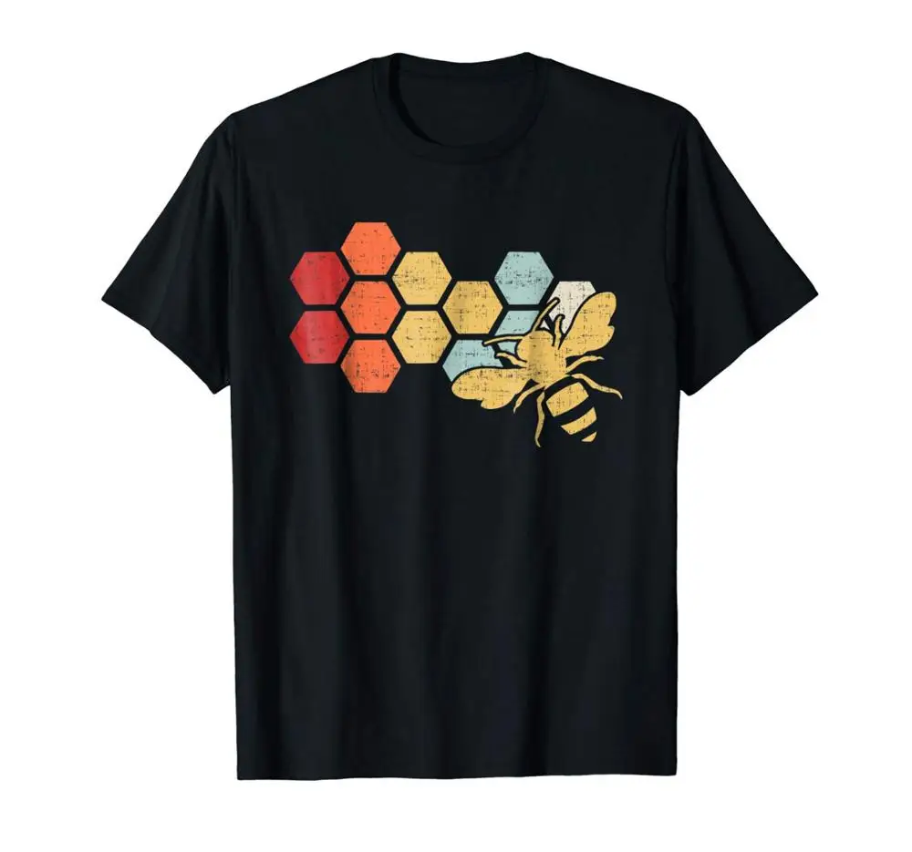 Ретро Винтаж пчеловод пчеловодство футболка honey Новая мода для мужчин топы