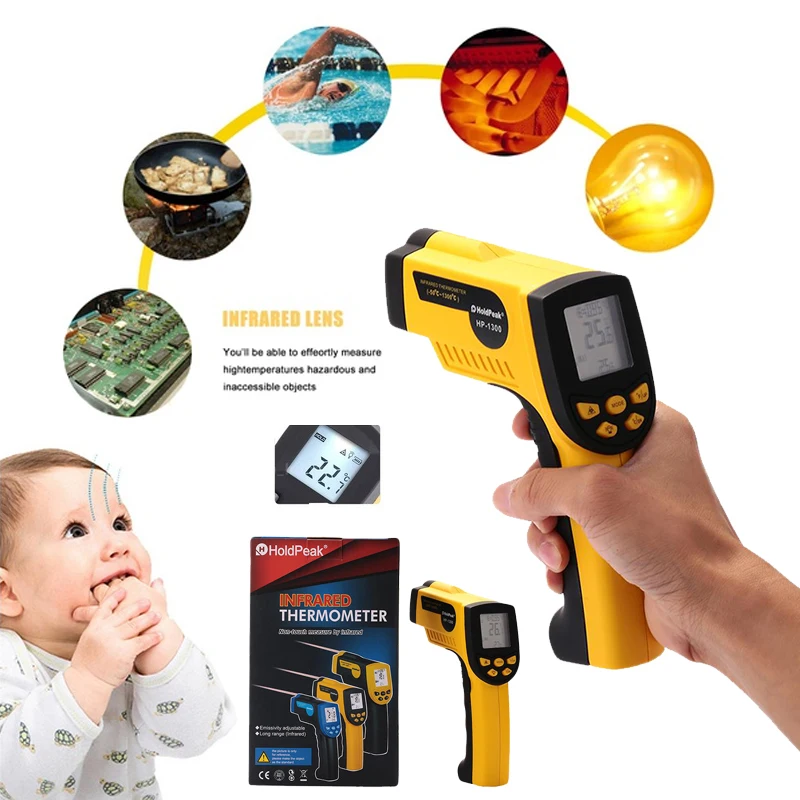 

Thermometer Infrared Thermometer Tester Pistola 1.5 Inches Non Contact Temperature Laser Gun TERMOMETRO Laster Digital