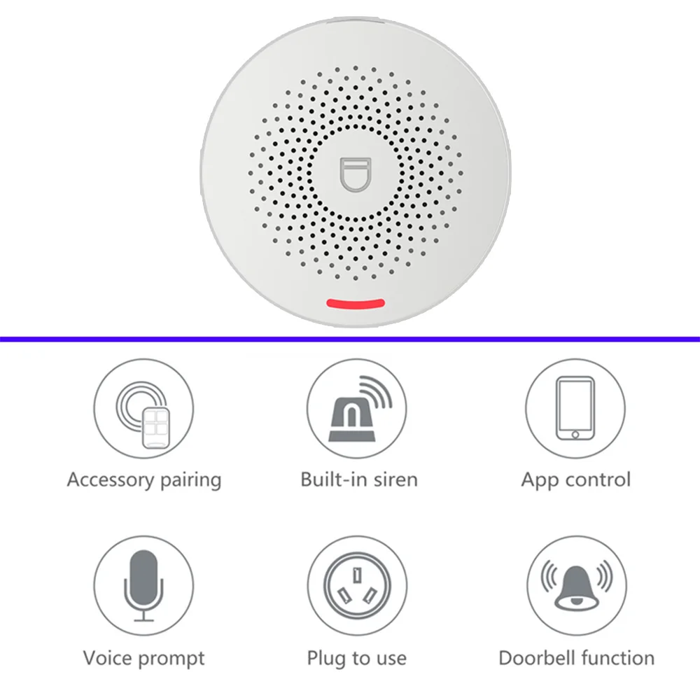 WIFI Intelligent Alarm Security System Motion Sensor Smart Life&Tuya App Control Compatible With Alexa & Google Assistant security system security alarm smart siren alarm wireless alarm