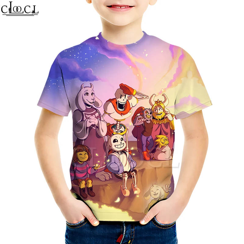  Kids Game Undertale Sans Print Hoodie Boy Girl 3D Sweatshirt Daughter Clothing T Shirt Baby Casual 