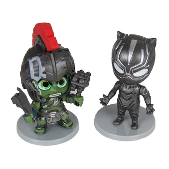 

Avengers Action Figure 10cm Superhero Black Panther Model Decor Q Version Hulk PVC Toy Figure for Children