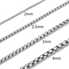2MM 2.5MM 3MM Rope Chains Stainless Steel Necklace DIY Long Necklaces Jewelry for Women Men Statement 45CM-75CM ► Photo 2/6