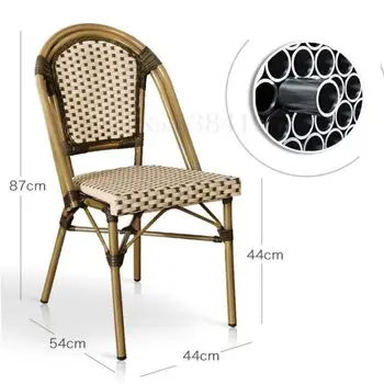 

Outdoor Chair American Restaurant Outdoor Dining Chair Outdoor Cafe Tea Shop Outside the Net Red Leisure Balcony Wicker Chair