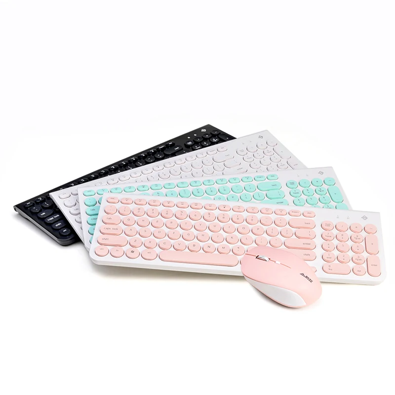 

[NEW] Thin Wireless Keyboard Combo Silent Design, Plug and play, floating keys design Fashion keboards for Computer/Laptop PC