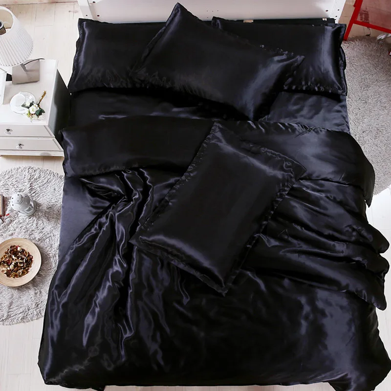 

A full size home textile bedding king queen size 1.5m (5 feet) bed bed bed cover in solid color bed sheet pillowcase 4PCS