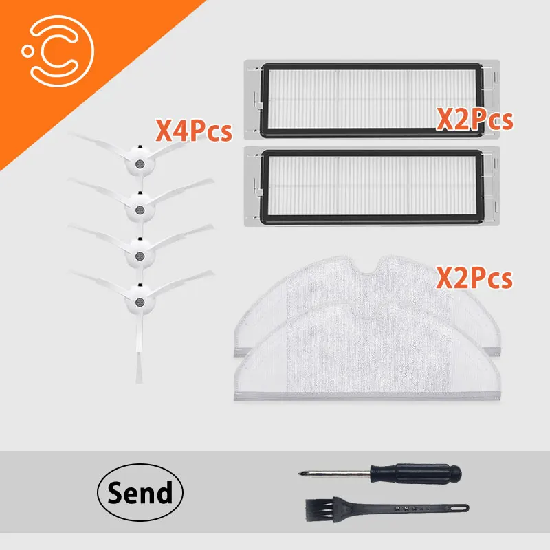 

Robot Vacuum Cleaner washable HEPA Filter Main Brush cleaning cloth Accessorie for roborock s50 s51 s6 cleaner parts