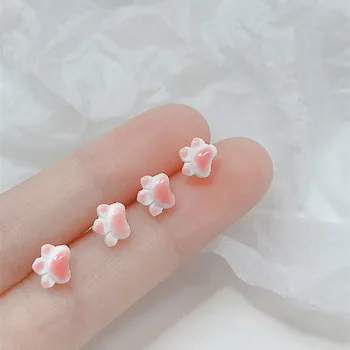 

Pink Cat Claw Ceramic Ear Earrings Cute Small Female Suitable for Wmen Girl Earrings Exquisite Fashion Accessories