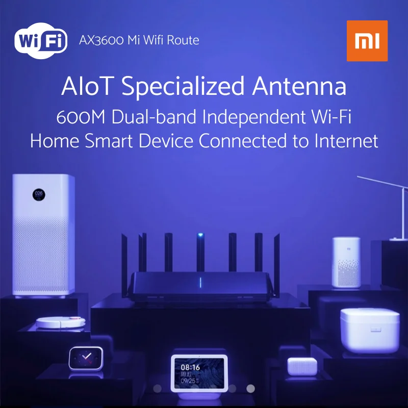 Xiaomi AIoT Router AX3600 Gigabit Wifi 6 5G Wifi6 600Mb Dual-Band 2976Mbs Gigabit Rate AIoT Antennas Wider Coverage Easy setup