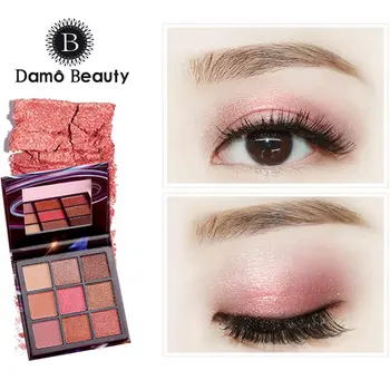 

9-color eyeshadow palette pearlescent matte nine square grid easy to color student makeup palette without halo