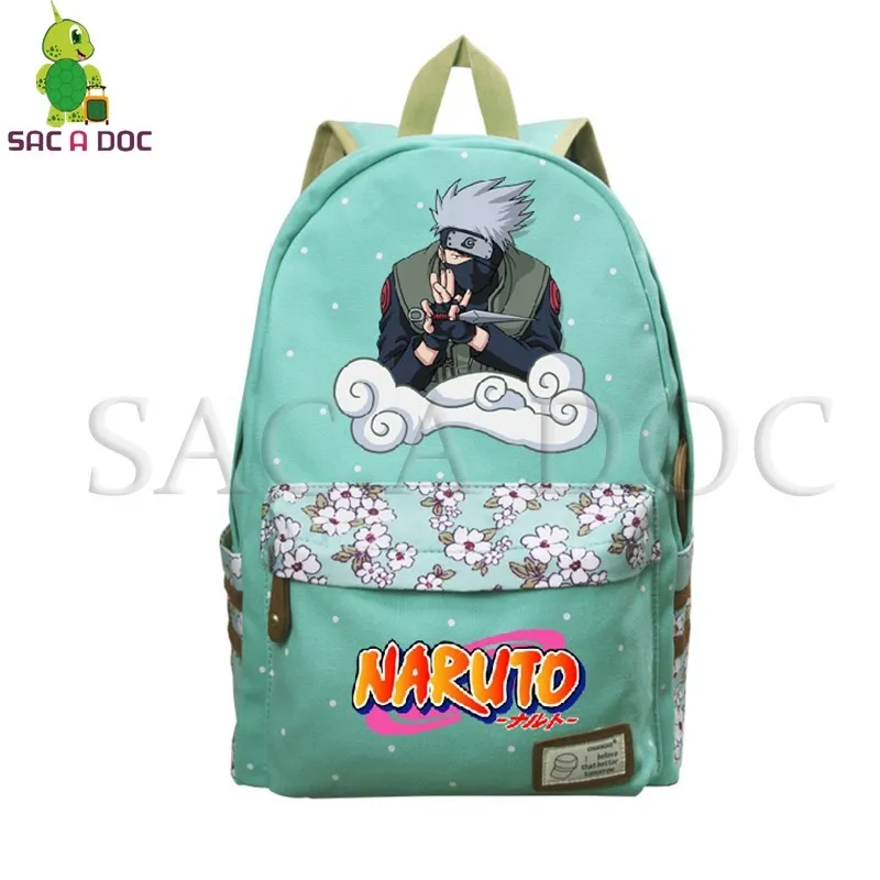 Anime Naruto Rucksack Kakashi/Naruto Gedruckt Laptop Rucksack Blume Welle  Punkt Schule Taschen für Jugendliche Mädchen Reisetaschen - AliExpress  Luggage \u0026 Bags