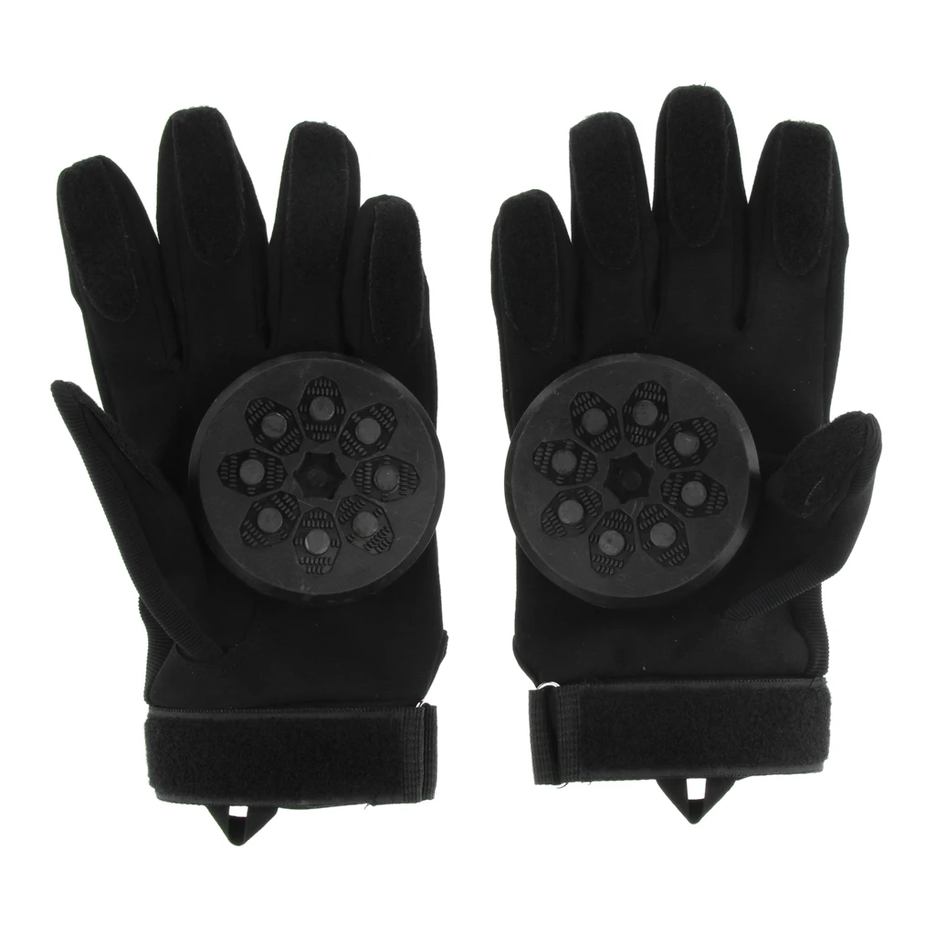 Long Board Downhill Slide Gloves Full Finger Skateboard Gloves & Slide Pucks