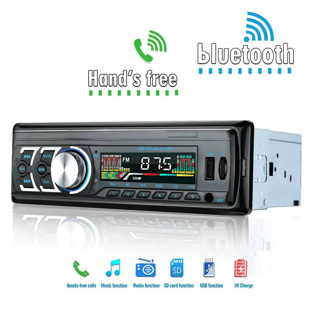 Автомобильный стереорадиоприемник Автомобильный MP3-плеер Поддержка bluetooth Hands-free FM с USB SD универсальный автомобильный mp3-плеер