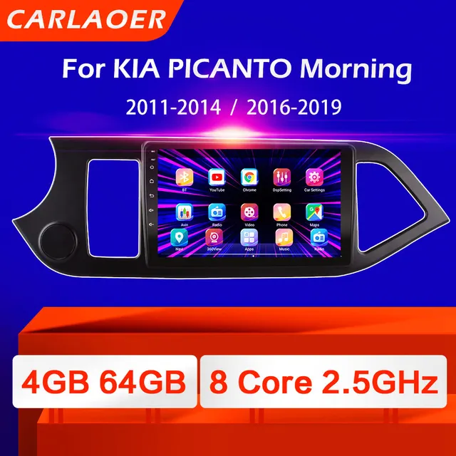 $95.46 Car Android Gps Navigation Player For 2011 2012 2013 2014 KIA PICANTO Morning Radio Multimedia Stereo WiFi 4GB 64GB 8 CORE IPS