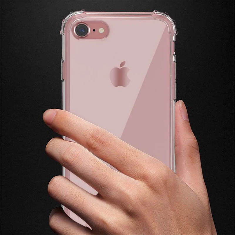 iphone 12 pro case Strong Protection Crystal Clear TPU Cover for Iphone 13 12 Mini 11 Pro Max X XR XS 6 6S 7 8 Plus SE 2020 Anti-knock Fitted Case best iphone 12 pro case