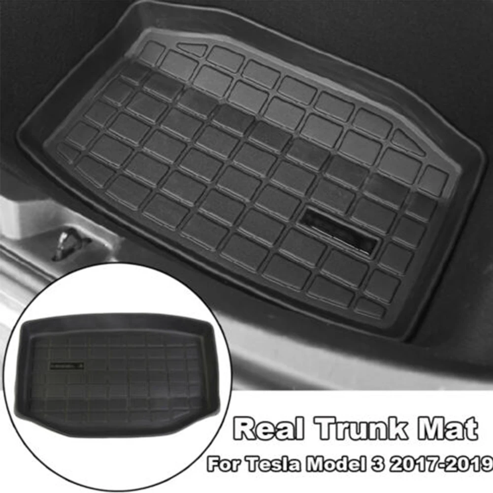 For Tesla Model 3 2017-2019 Trunk Mat Pad Black 1Pc Car Accessories Durable