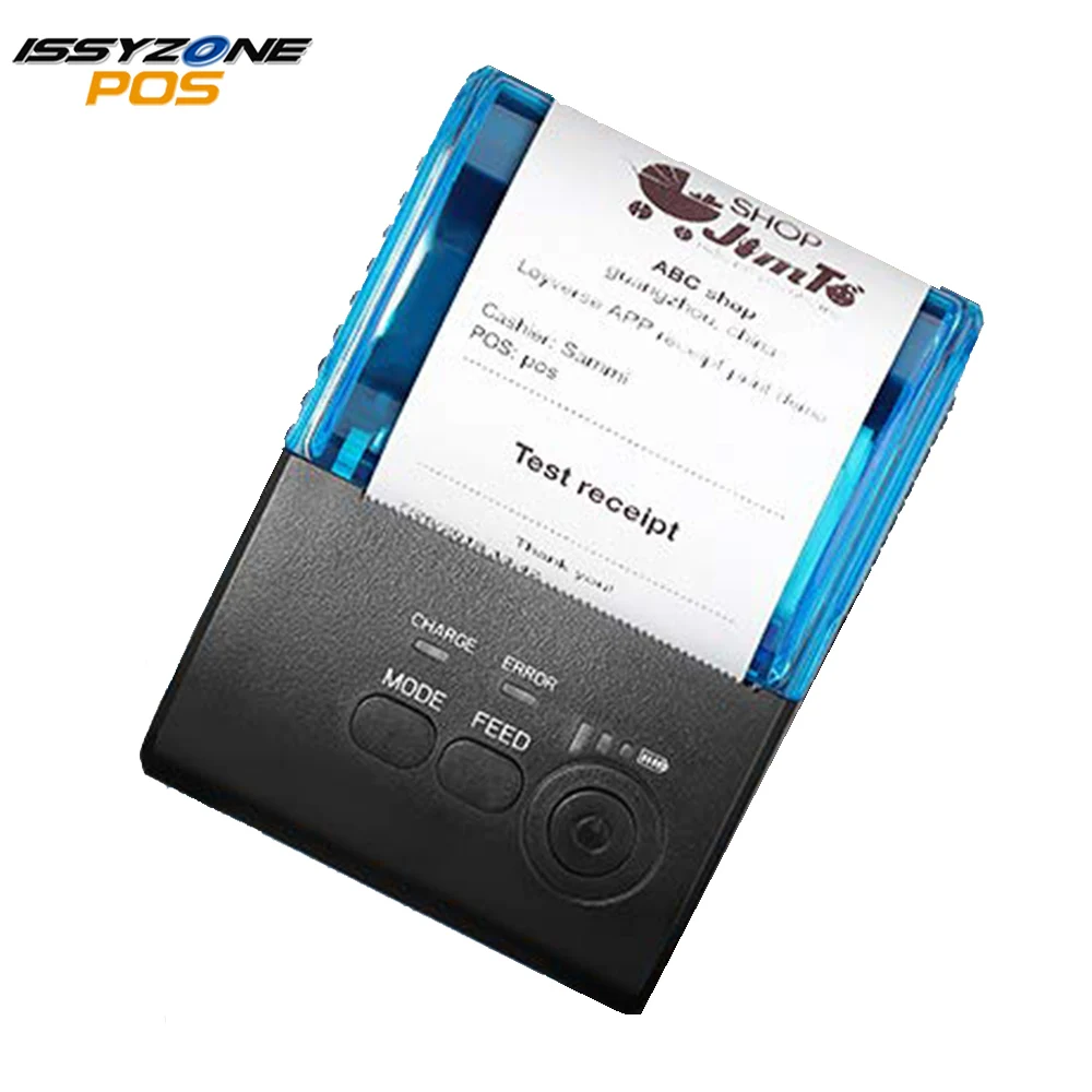 IssyzonePOS портативный термопринтер 58 мм принтер Bluetooth 58 ммсап порт Android iOS USB RS232 порт Штрих-код POS принтер