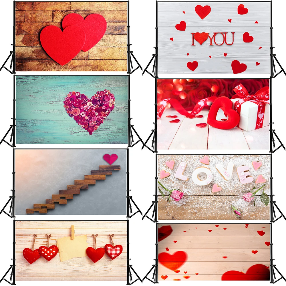 

WHISM Heart-shaped Aesthetic Theme Photography Background Cloth 5x3 Feet Home Decoration Spray Painting