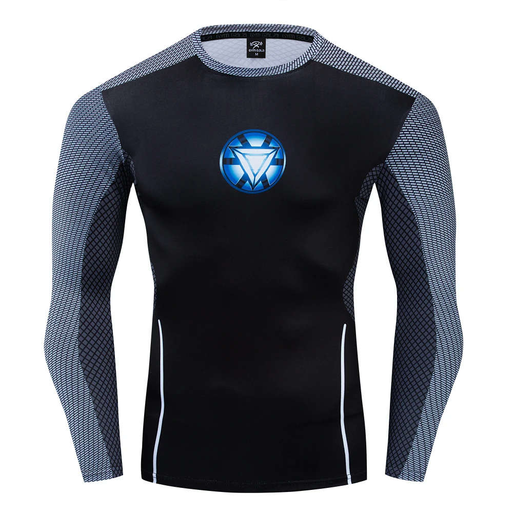 

iron man men's body-hugging shirt long-sleeved 2020 Cosplay costume top men's style