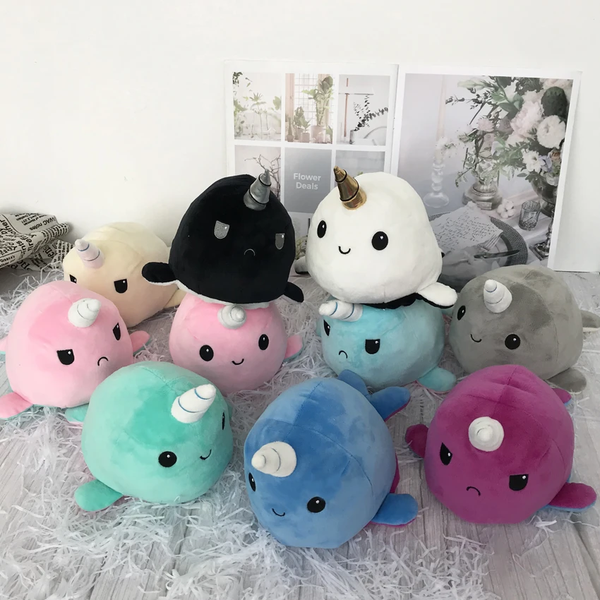 

Soft Kids Gift Reversible Fish Plush Animals Children Double-Sided Flip Doll Reversible Plush Doll Toys peluches toys