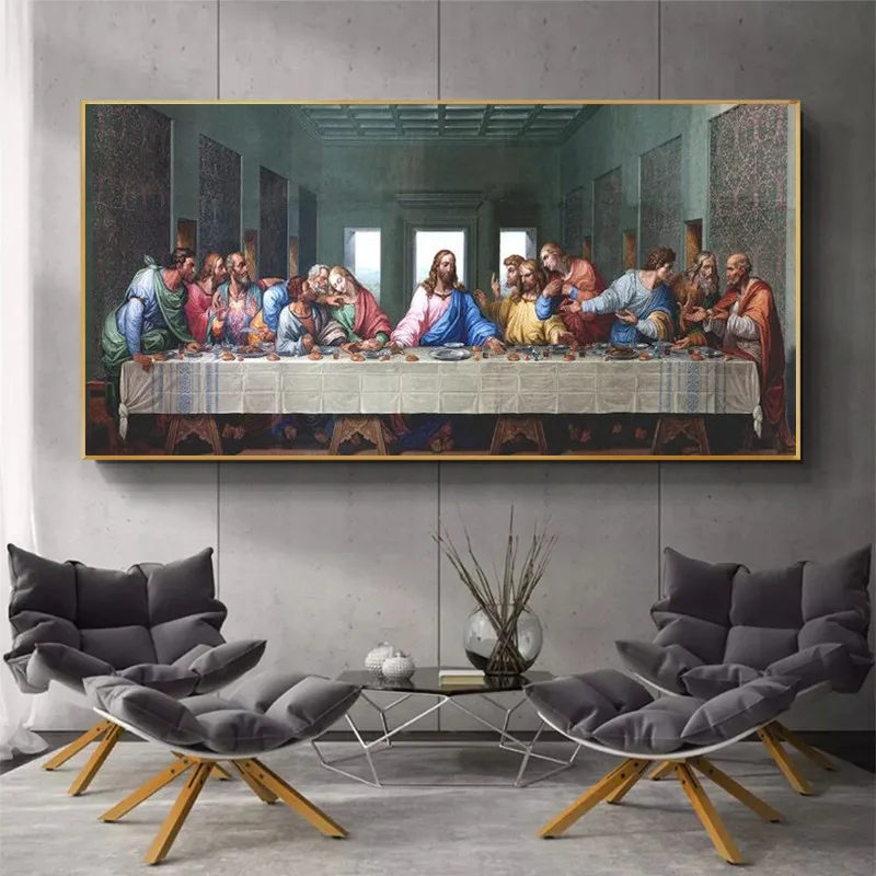 

Leonardo da Vinci- Last Supper Canvas Paintings On the Wall Art Posters And Prints Famous Art Jesus Wall Picture Home Decoration