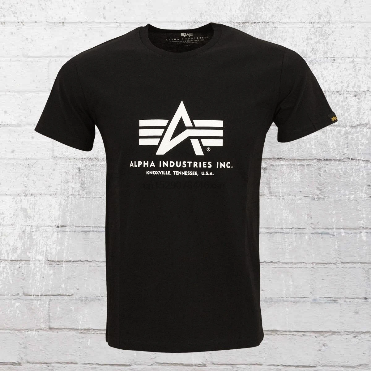

Alpha Industries Herren T Shirt Basic T Schwarz Manner Shirt MenTshirt Black New Fashion Mens Short Sleeve Cotton T Shirts