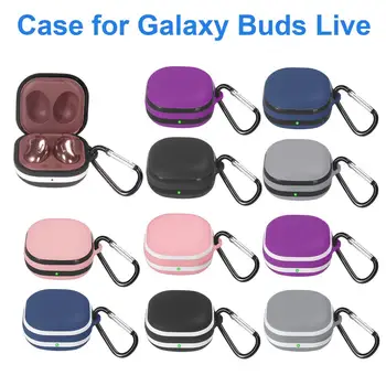 

Protective Cover Carrying Wireless Earbuds With Carabiner Earphone Case Silicone Portable Shell For Galaxy Buds Live Earphones