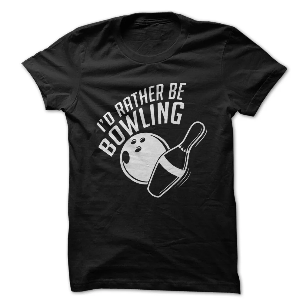 Мужская футболка забавная с надписью I ɽ prever Be Bowling новинка для мужчин | одежда