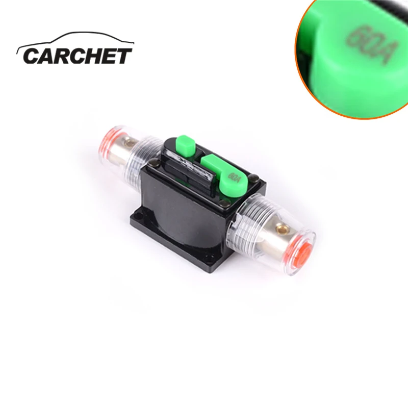 

CARCHET 60A 12V-24V Car Truck Audio Amplifier Circuit Breaker Fuse Holder Stereo Amplifier Refit Fuse Adapter for bicycle boat