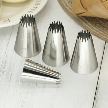 

Large Size Open Star Piping Nozzle Set Cream Icing Tips Baking Tools Cake Cupcake Decorating Nozzles DIY Meringue