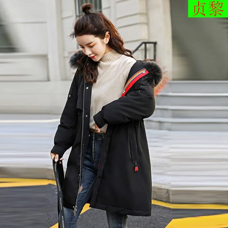 

2018 Winter New Style WOMEN'S Dress Korean-style Students Mid-length Short-height CHIC down Jacket Cotton-padded Clothes Slimmin