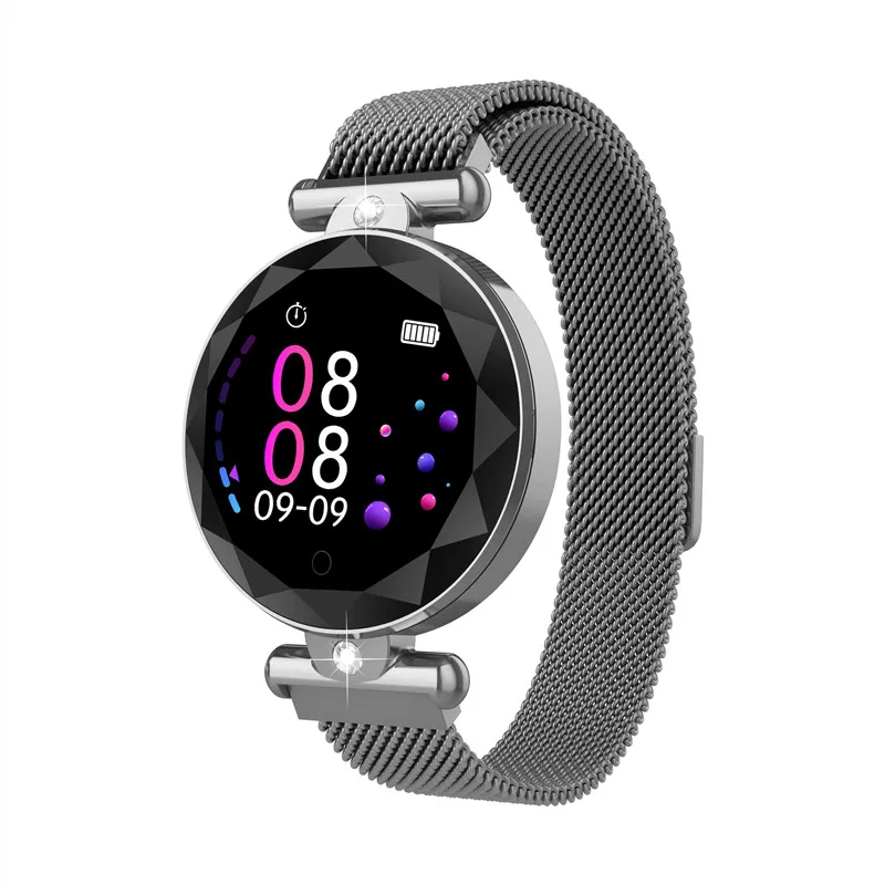 MAFAM S886, модные женские Смарт-часы, часы для измерения артериального давления, умный браслет, браслет для здоровья, браслет для сна, фитнес-браслет, часы-трекер - Цвет: Silver