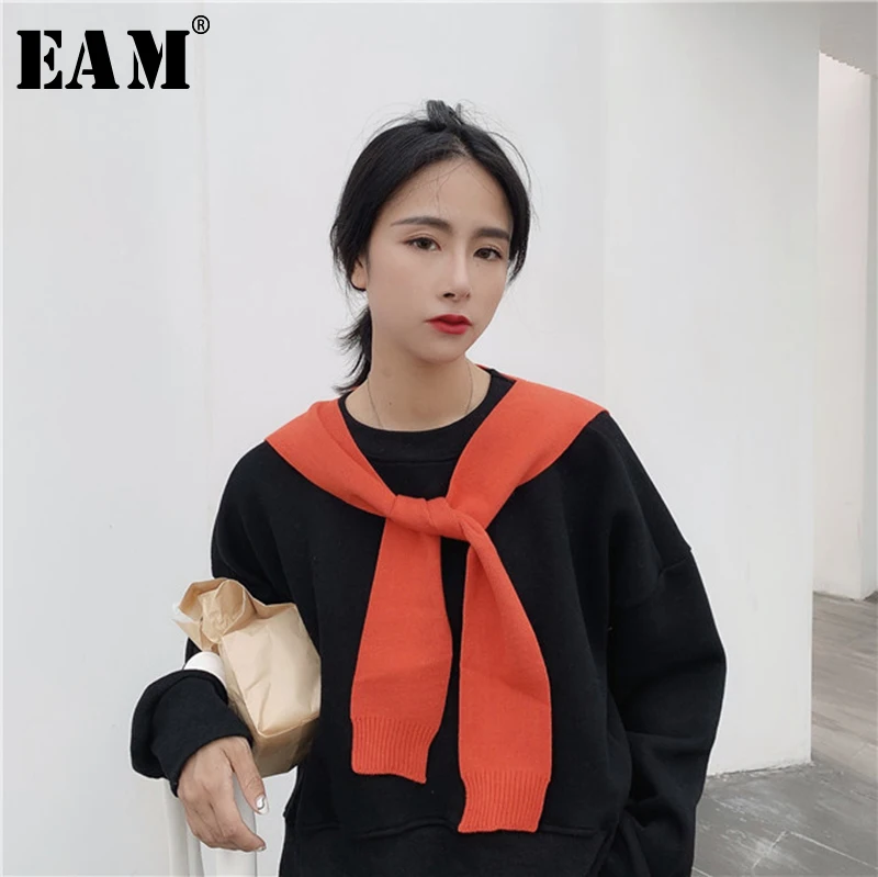 

[EAM] Women Keep Warm Knitting Casual Simple 6 Colors Scarf New Long Personality Fashion Tide All-match Autumn Winter 2019 JZ485