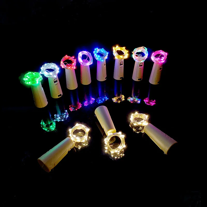 

Cork Shaped Wine Bottle Lights 10/20LED DIY String Light with Bottle Stopper Decoration for Halloween Christmas Holiday Party