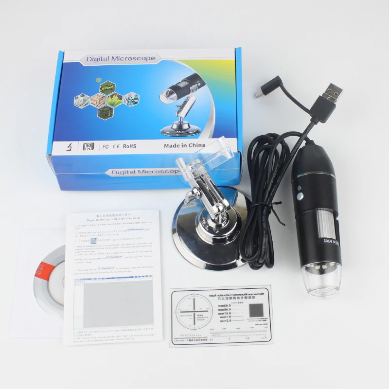Professional USB Digital Microscope 1000X 1600X 8 LEDs 2MP Electronic  Microscope Endoscope Zoom Camera Magnifier+ Lift Stand|Microscopes| -  AliExpress