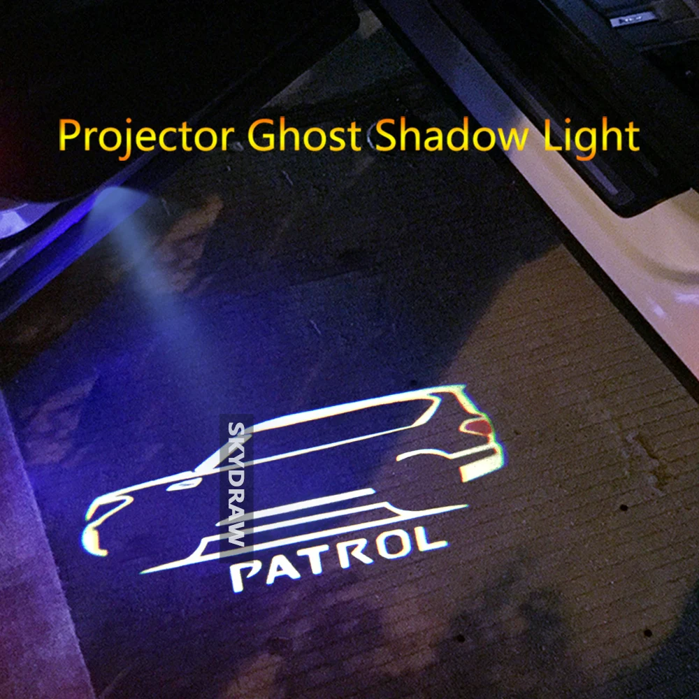 1 Pair For NISSAN PATROL (2012-2022) Y62 Car LED Door Warning Light Projector Ghost Shadow Welcome | Автомобили и мотоциклы